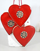 ozdoby choinkowe Duże ceramiczne serce ozdoba wisząca - lawa
