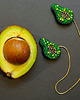 broszki Awokado broszki połączone łańcuszkiem