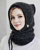 czapki damskie Balaclava kominiarka kaptur zamiast czapki merino alpaca jedwab