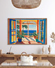 grafiki i ilustracje PLAKAT  St Tropez, Matisse obraz, kolorowa dekoracja ścienna