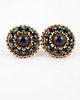 kolczyki swarovski Kolczyki Swarovski Groszki black&gold