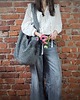 torby XXL Boogi Bag szara  torba hobo w stylu boho