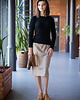 t-shirt damskie Ana Moroles, Long sleeve merino, Czarny