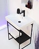 dodatki - łazienka - różne Konsola łazienkowa Stelaż pod umywalkę Czarna konsola umywalkowa MOLO 60