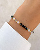 bransoletki z kamieni naturalnych Talizman - czarny turmalin, kamień księżycowy, labradoryt