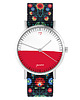 zegarki damskie Zegarek - Polska flaga - folk czarny, nato