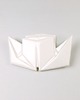 biżuteria męska Broszka Porcelanowa Origami Parowiec Biała