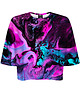 t-shirt damskie DR.CROW T-shirt Krótki CROP Neon Marble