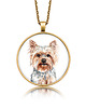 wisiory Medalion okrągły YORKSHIRE TERRIER rasowy pies