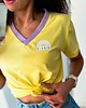 t-shirt damskie Miętowa koszulka  przed Tobą wszystko