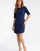 sukienki midi damskie Elegancka sukienka midi z krótkim rękawem - M1372