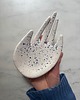 pojemniki na biżuterię Ceramiczna Łapka Handmade Talerzyk na Biżuterię Niebieskie Ciapki