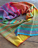szale damskie UNIKAT szal dziergany (jak tkany) "Rainbow"