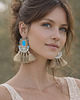 kolczyki soutache Duże i etniczne kolczyki boho z chwostami