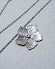 naszyjniki - inne Flower /violet/ -  naszyjnik srebrny