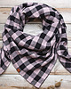 szale damskie DUŻA chusta damska w kratę, modna chusta damska na jesień, chusta muślinowa