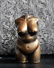 Akcesoria pozostałe Rzeźba Kobieta metaliczne złoto - wys. 9 cm