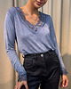 t-shirt damskie Bluzka z koronką Denim