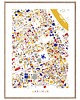 plakaty WARSZAWA centrum  plakat mapa