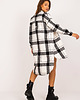 koszule damskie  Czarno-biała długa koszula w kratę Tiannah