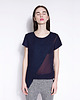 bluzki - inne ASYMETRIA • WARSTWY / Navy Blue 02