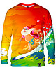 bluzy męskie Bluza Bez Kaptura Męska DR.CROW Santa Claus Surfing