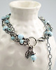 bransoletki z kamieni naturalnych Larimar w srebrze - bransoletka