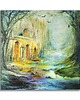 obrazy Obraz olejny ręcznie malowany 50x50 cm autorski oryginalny magiczny las