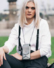 torebki mini Skórzane srebrne etui na telefon