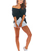 t-shirt damskie Bluzka C203 czarny