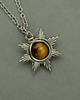wisiory Mały wisiorek słoneczko tygrysie oko wire wrapping słońce