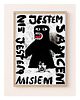 plakaty Plakat  Jestem Samcem Nie jestem Misiem grafika czarno biała dla Chłopaka