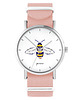 zegarki damskie Zegarek - Pszczoła - brzoskwiniowy róż