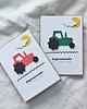 kartki scrapbooking Farma. Zaproszenia urodzinowe z traktorem