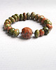 bransoletki z kamieni naturalnych UNIKAT - unakit, ryolit