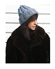 czapki damskie Szara czapka beanie  z wełną