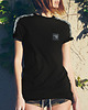 t-shirt damskie Koszulka damska raglan lampasy GÓRY czarna