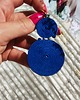 kolczyki soutache Kolczyki granatowe koła bardzo lekkie
