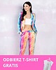 komplety damskie Komplet garnitur damski Vibrant Rainbow wielokolorowa z dresówki GRATIS T-SHIRT