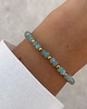bransoletki z kamieni naturalnych Bransoletka na gumce jadeit błękitny