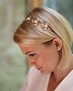 opaski do włosów Opaska biżuteryjna SILVER LEAVES WITH PEARL 