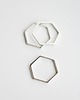 pierścionki - różne Rhodium Plated Hexagon Shape Ring
