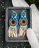 kolczyki soutache Eira L - kolczyki etno, srebro