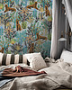 tapety i naklejki ścienne Tapeta Gold Tigers Light Blue