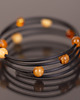bransoletki - inne Bransoletka sprężynka z bursztynami