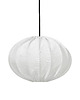 lampy zewnętrzne Zewnętrzna lampa wisząca z białym abażurem Hilma