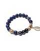 bransoletki z kamieni naturalnych Kolekcja Rich - Navy blue leaf /04.12.22/