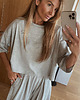 komplety damskie Komplet CROP TOP + GRACES Melange Grey