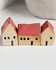 figurki i rzeźby Ceramiczne domki komplet 3 szt.