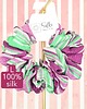 gumki do włosów L średnia gumka do włosów jedwab naturalny scrunchie fioletowa zielona